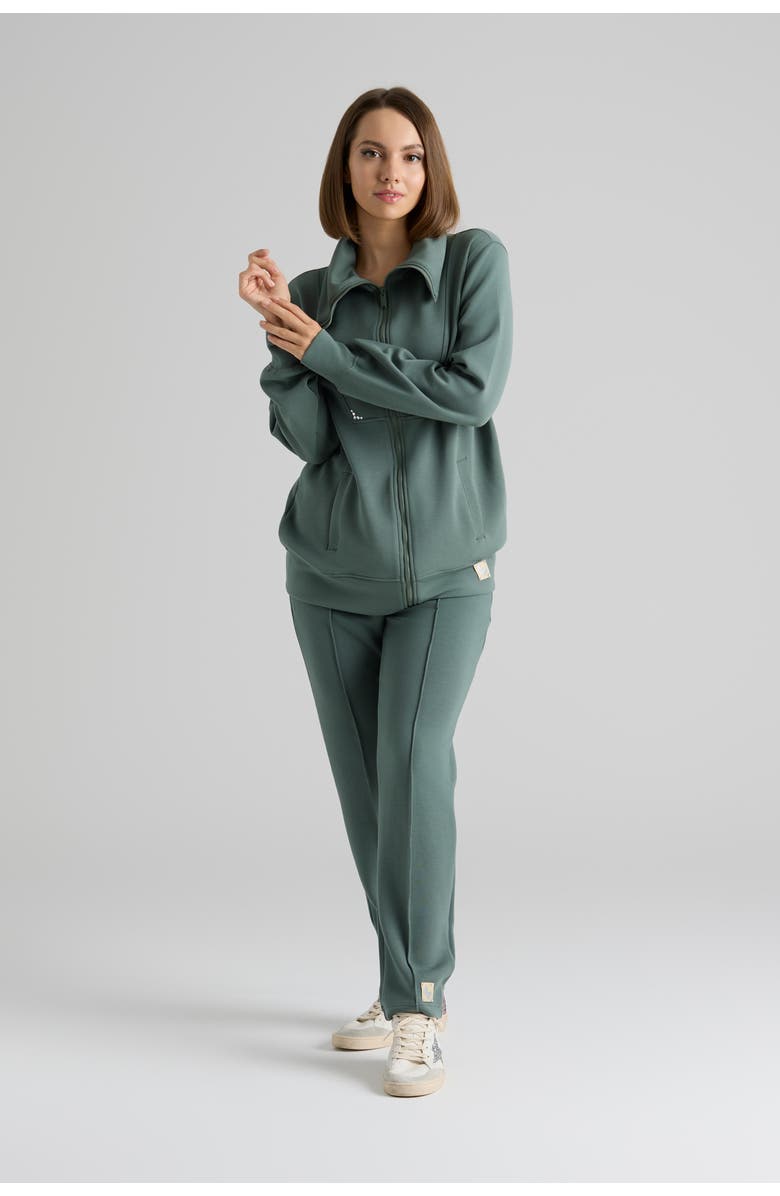 Le Fafo Raven Zip Up Jacket, Alternate, color, Green