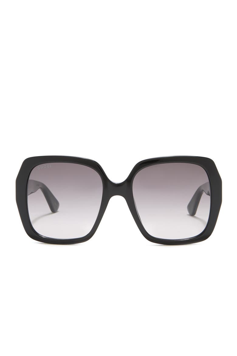 54mm Oversized Square Sunglasses, Alternate, color, BLACK GREY