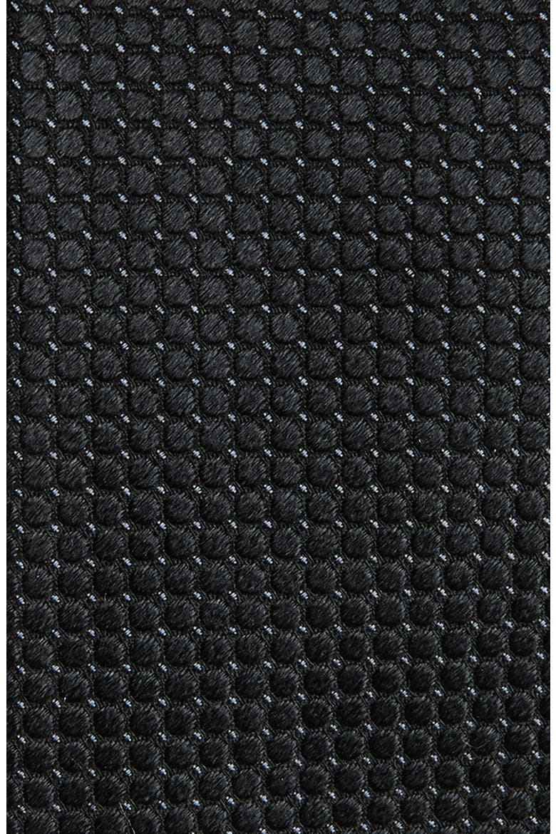 Dot Silk Jacquard Tie, Alternate, color, BLACK
