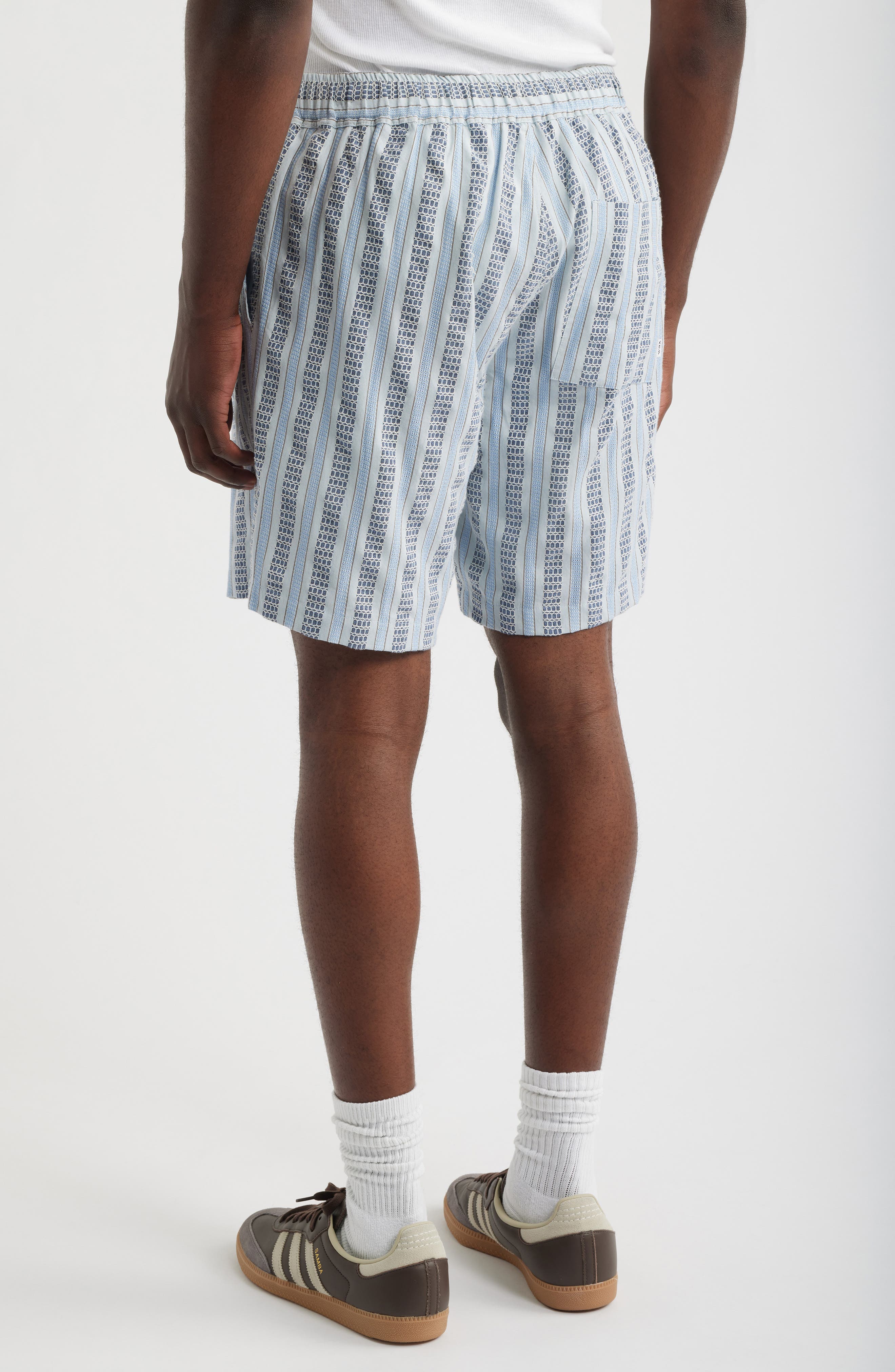 Wax London Kurt Multistripe Cotton Dobby Shorts (Men) | Nordstromrack