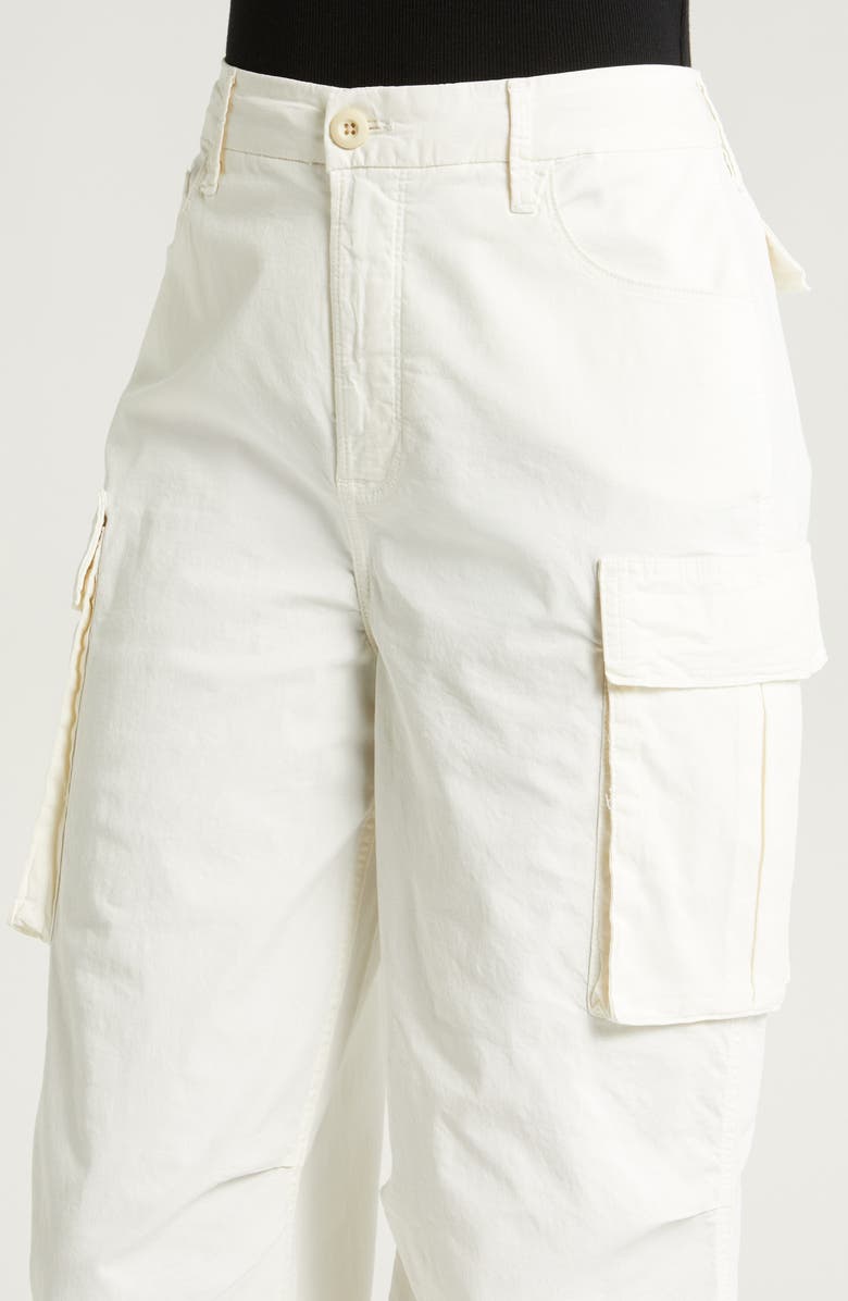 Good American Cotton Cargo Pants, Alternate, color, Cloud White001