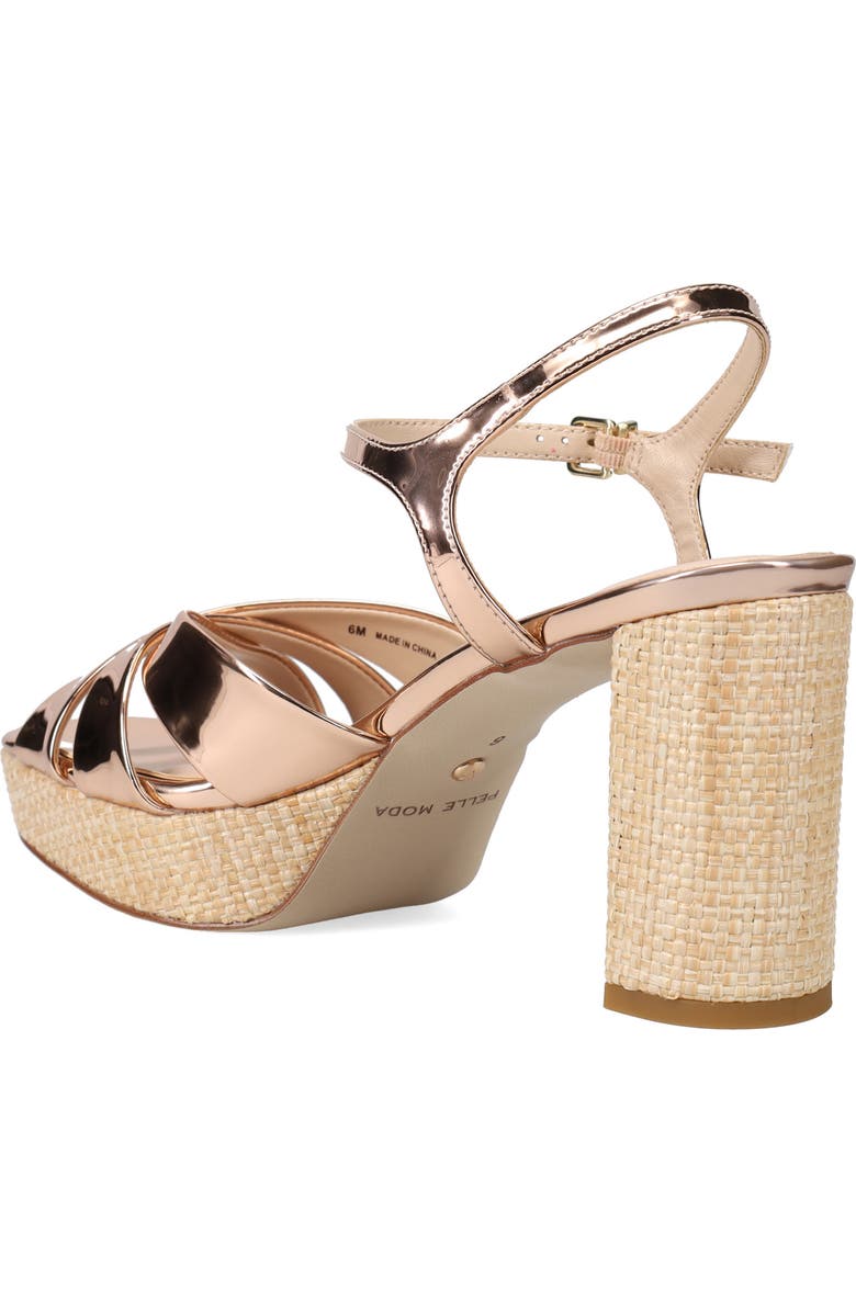 Pelle Moda Petina Ankle Strap Platform Sandal, Alternate, color, Light Gold