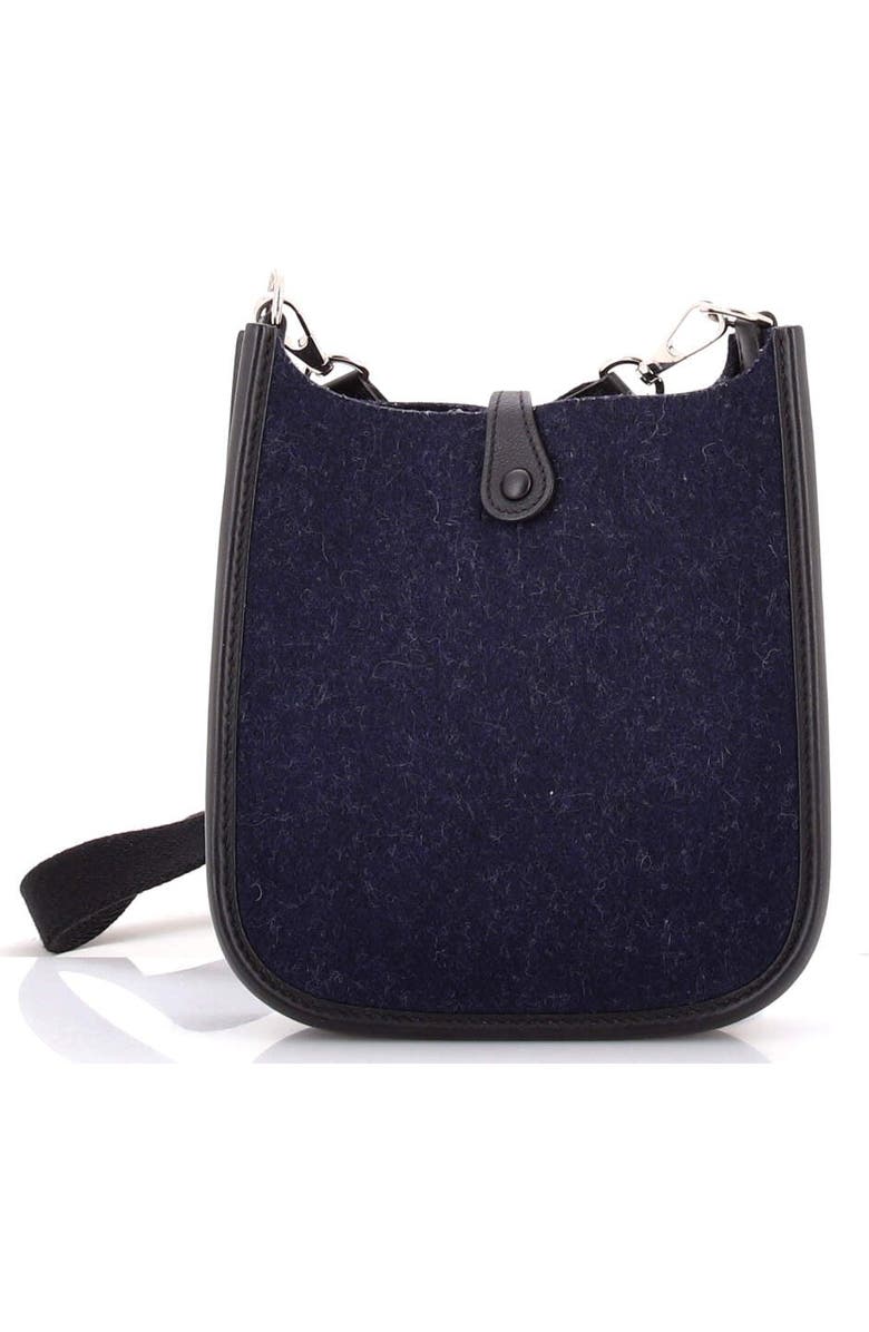 Pre-Owned Hermes Evelyne Bag Gen III Felt TPM, Alternate, color, Bleu Nuit