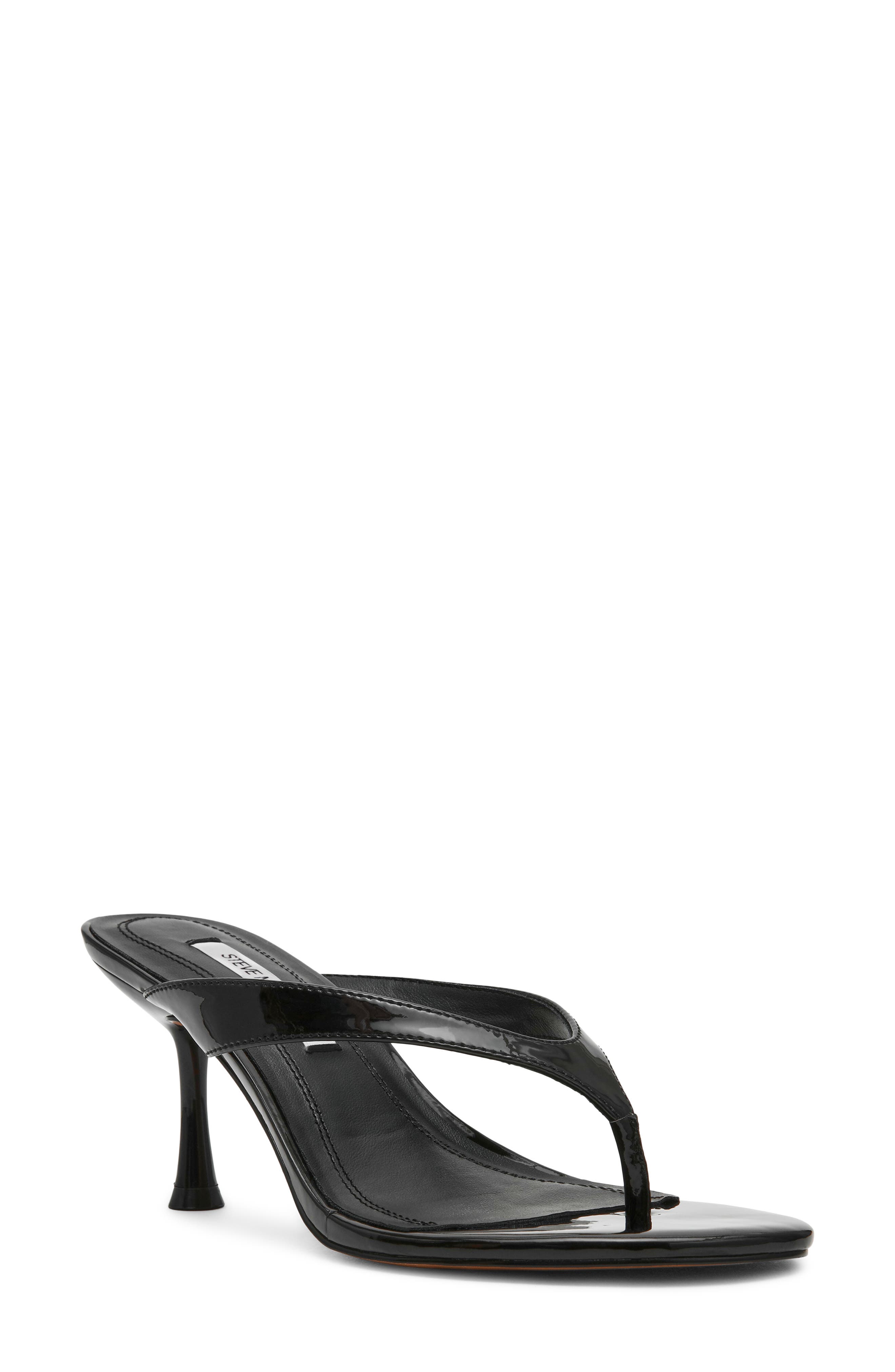 Steve Madden Faroh Flip Flop, Main, color, Black Patent