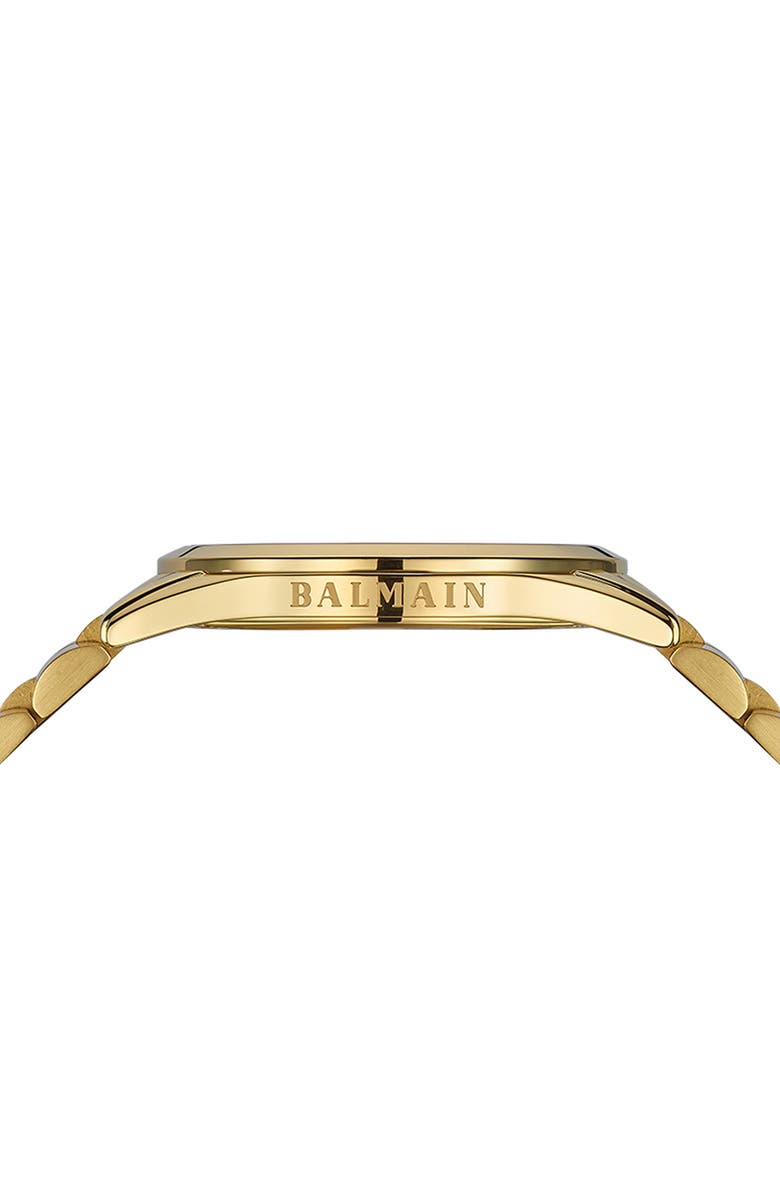 BALMAIN WATCHES Classic R Grey Dial Bracelet Watch, 41mm, Alternate, color, Yellow Gold Pvd Coating