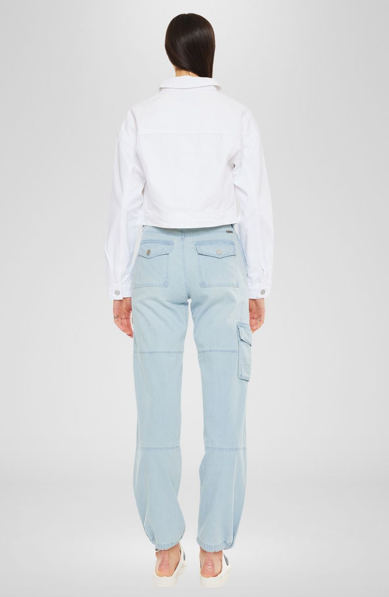 KanCan Francis Cropped Jacket, Alternate, color, White