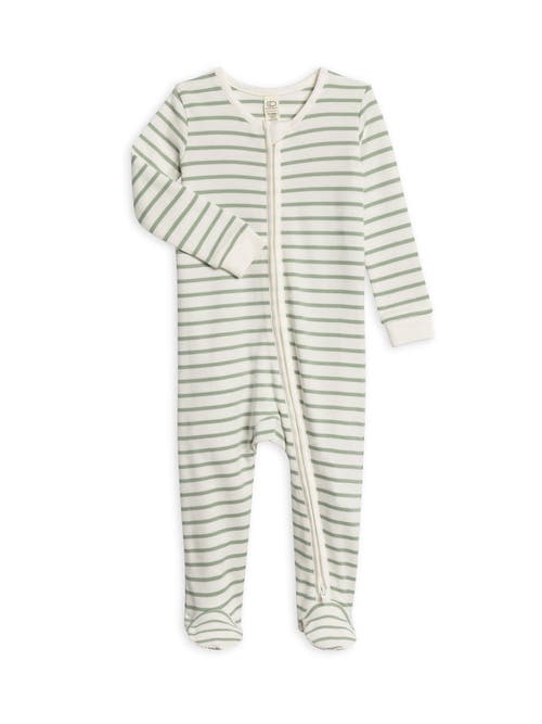 Colored Organics Organic Peyton Zipper Sleeper In Green