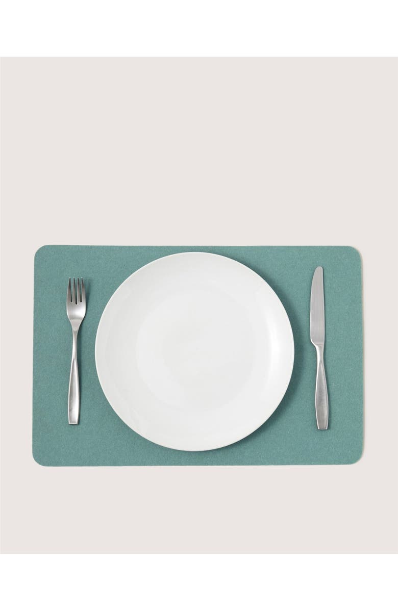 Graf Lantz Merino Wool Rectangle Placemat, Main, color, Spruce