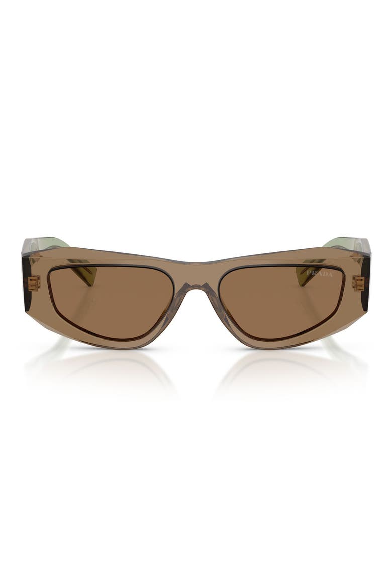 53mm Pillow Sunglasses, Main, color, TERRA / LIGHT BROWN