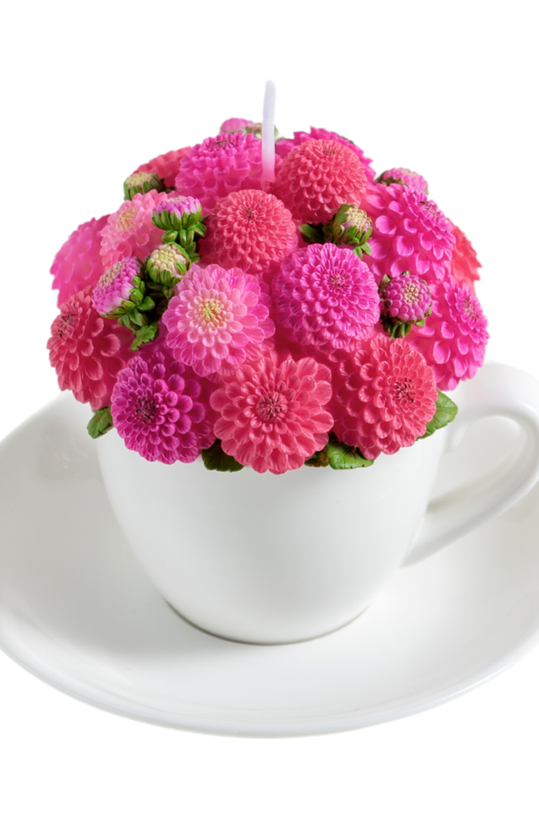 Southlake gifts Dahlia Bouquet Aromatherapy Candle, Main, color, Rose Red