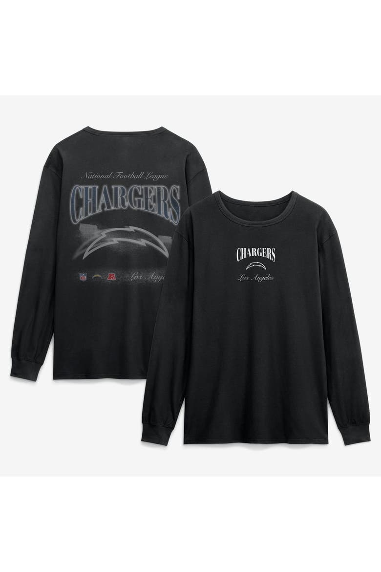 Men's Fanatics Black Los Angeles Chargers Midnight Falls Long Sleeve T-Shirt, Main, color, Black