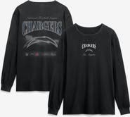 FANATICS Men's Fanatics Black Los Angeles Chargers Midnight Falls Long Sleeve T-Shirt