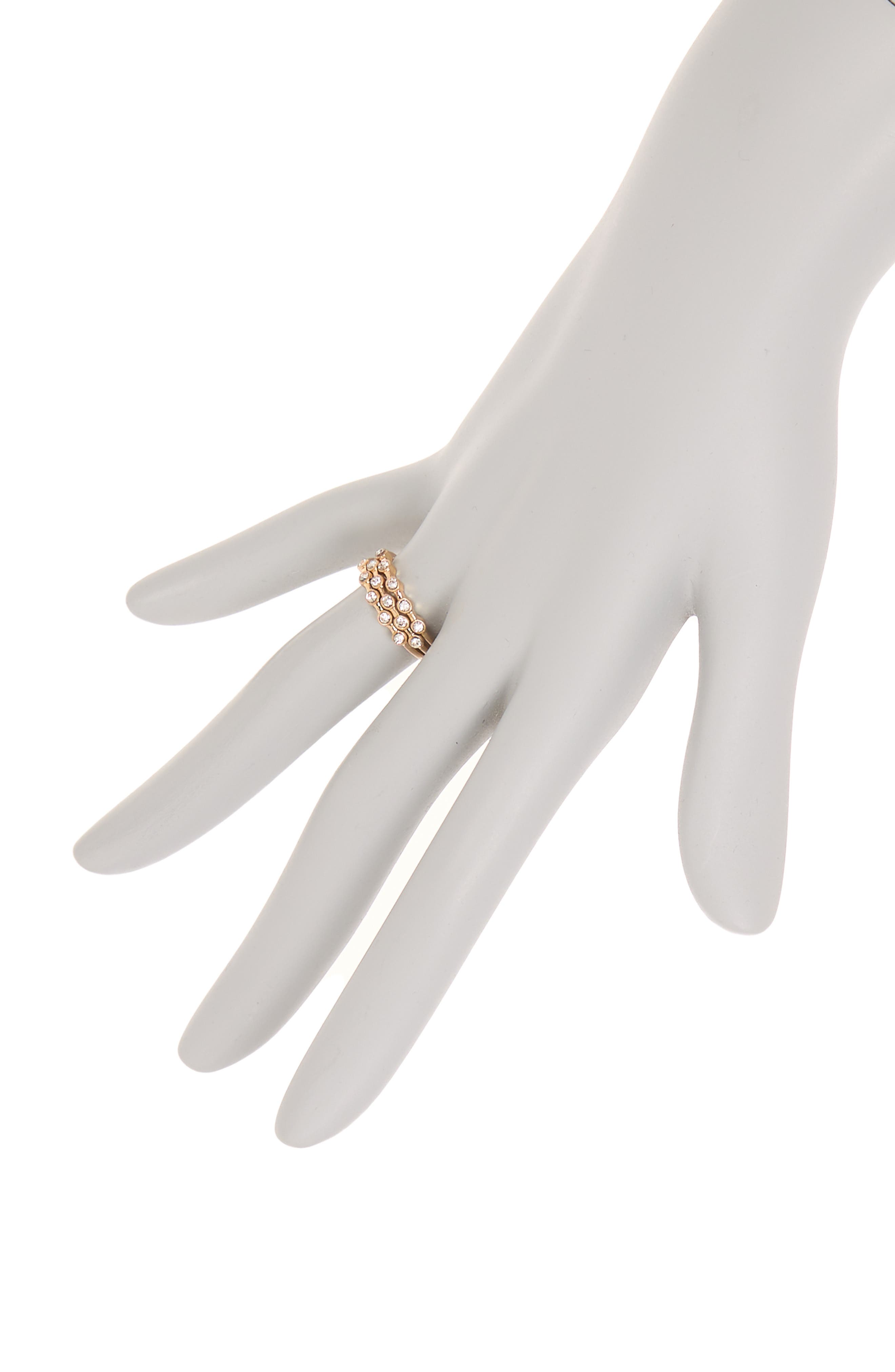 Melrose and Market Set of 3 Stackable Bezel Stone Rings (Women ...