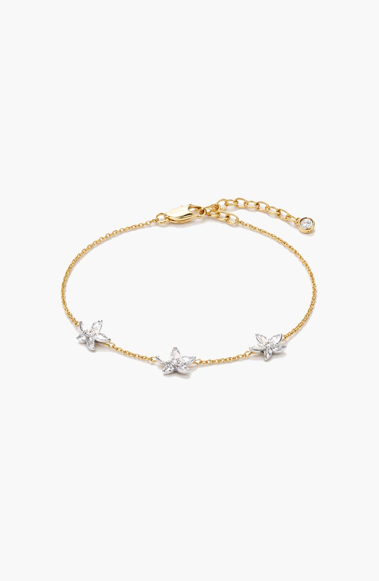 YOJ Luludi Flower Mix Metal Bracelet in Gold, Alternate, color, Two Tone