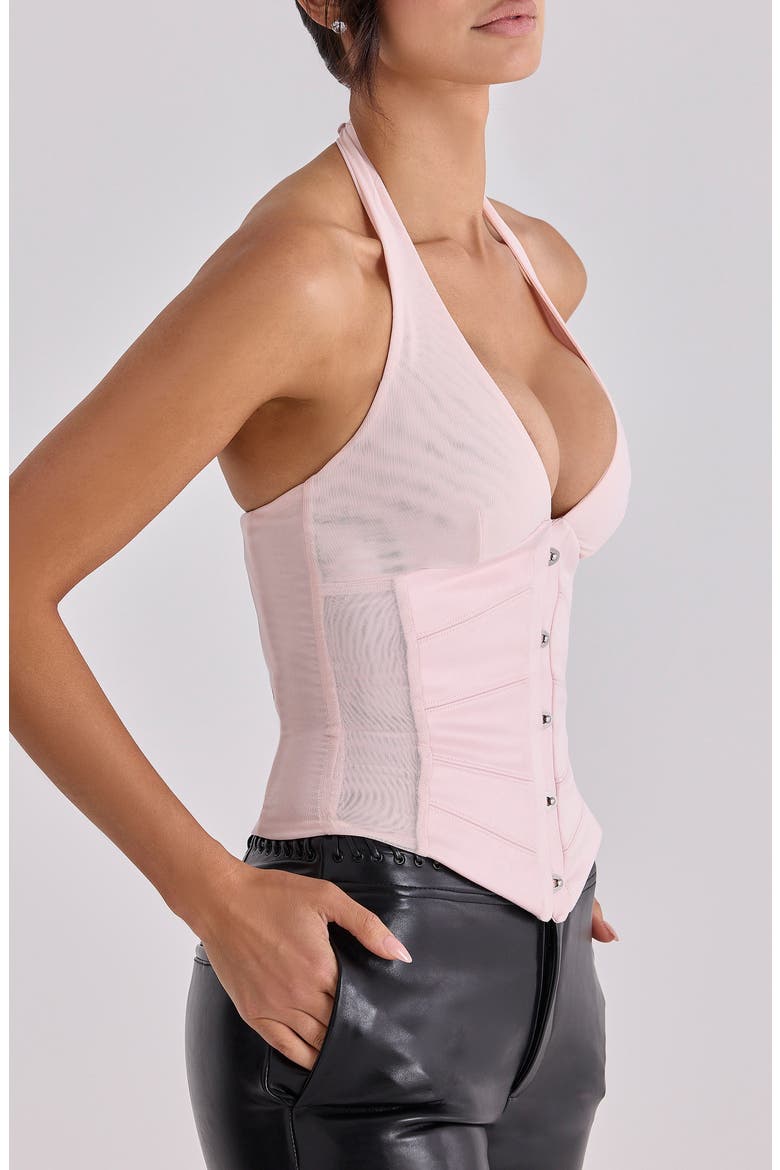 Lia Corset Halter Top, Alternate, color, PINK