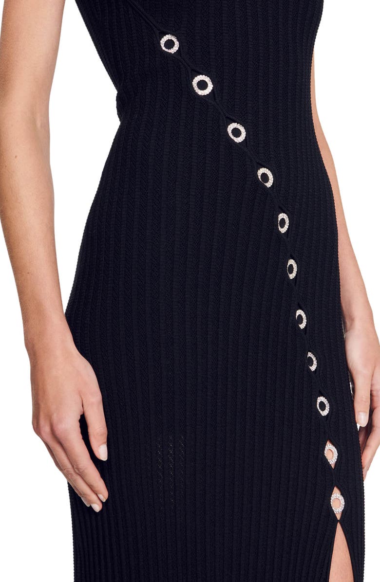 SANDRO Evy Sleeveless Midi Sweater Dress, Alternate, color,