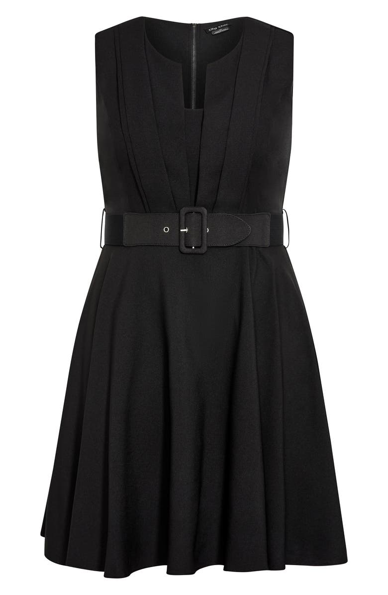 City Chic Veronica Belted Strapless Fit & Flare Dress, Alternate, color,