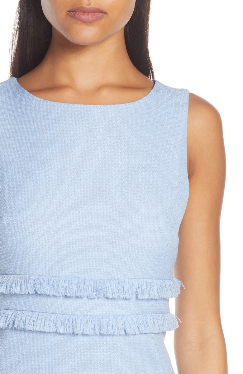 Eliza J Fringe Sleeveless Sheath Dress, Alternate, color,