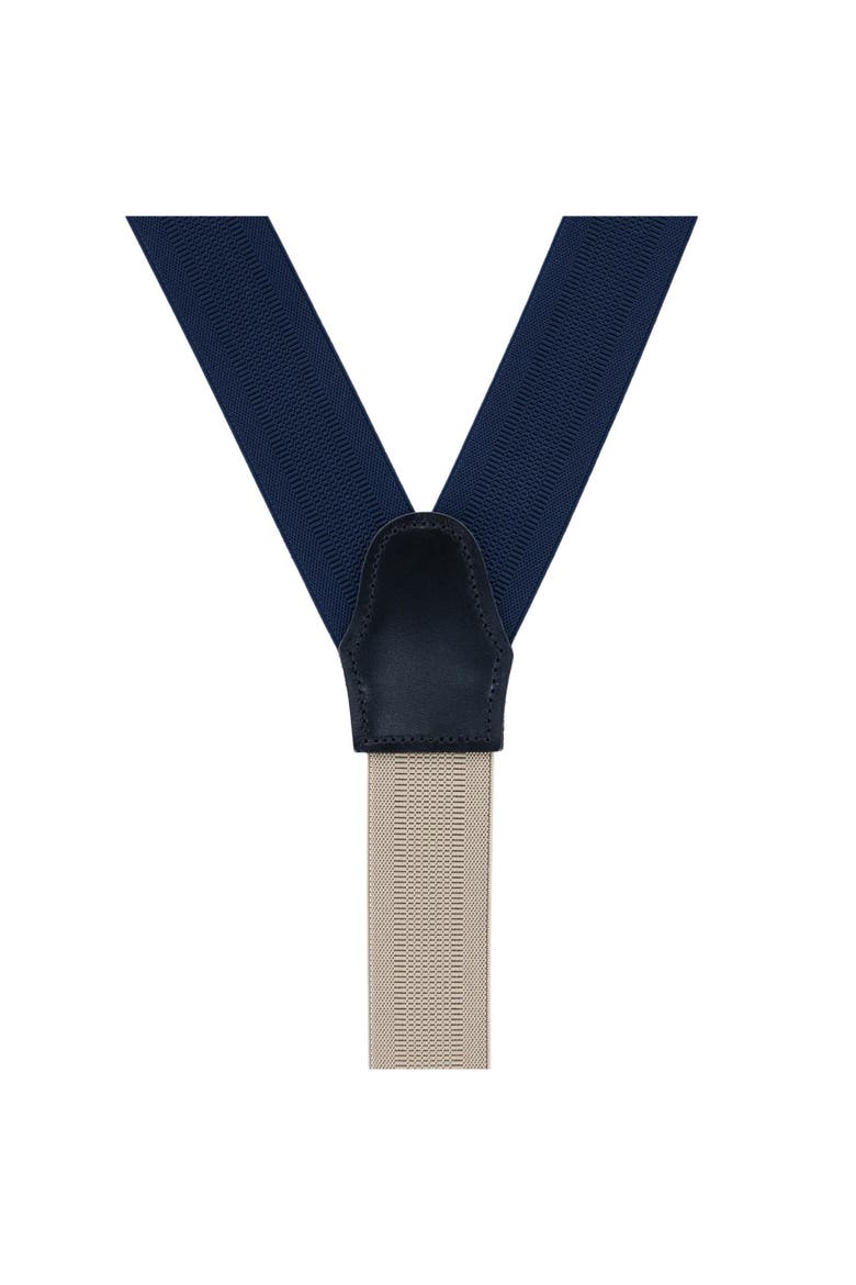 Big & Tall Classic Stretch Button End Suspenders, Alternate, color, Navy