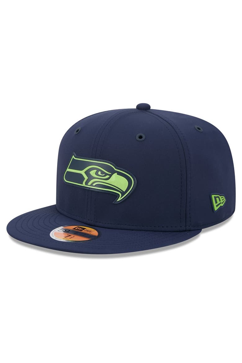 Men's New Era College Navy Seattle Seahawks 2026 Sideline 59FIFTY Fitted Hat, Main, color, College Navy
