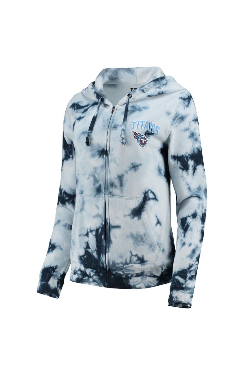 New Era Women's New Era Navy Tennessee Titans Tie-Dye Fleece Full-Zip Hoodie, Alternate, color, 