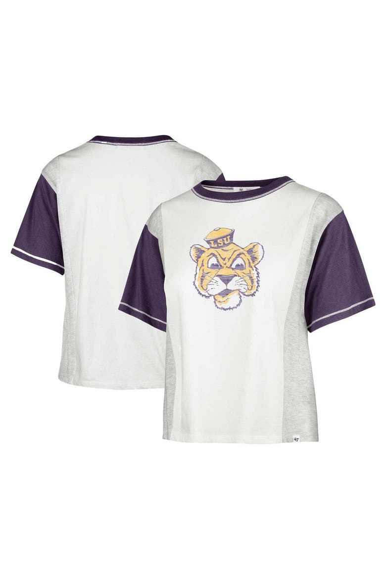 Women's '47 White LSU Tigers Vault Premier Tilda T-Shirt, Main, color, White