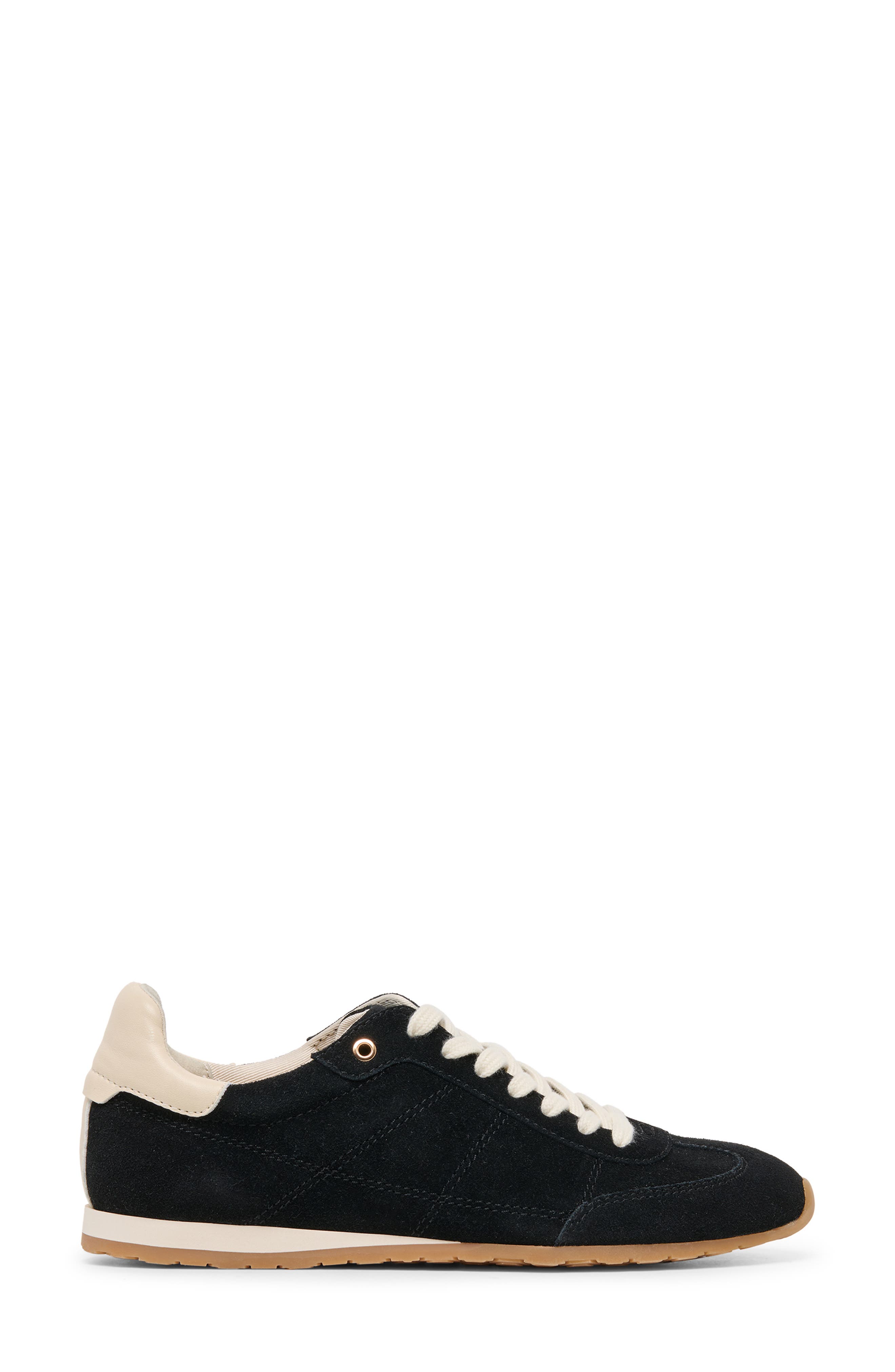 Diane Sneaker, Alternate, color, BLACK SUEDE