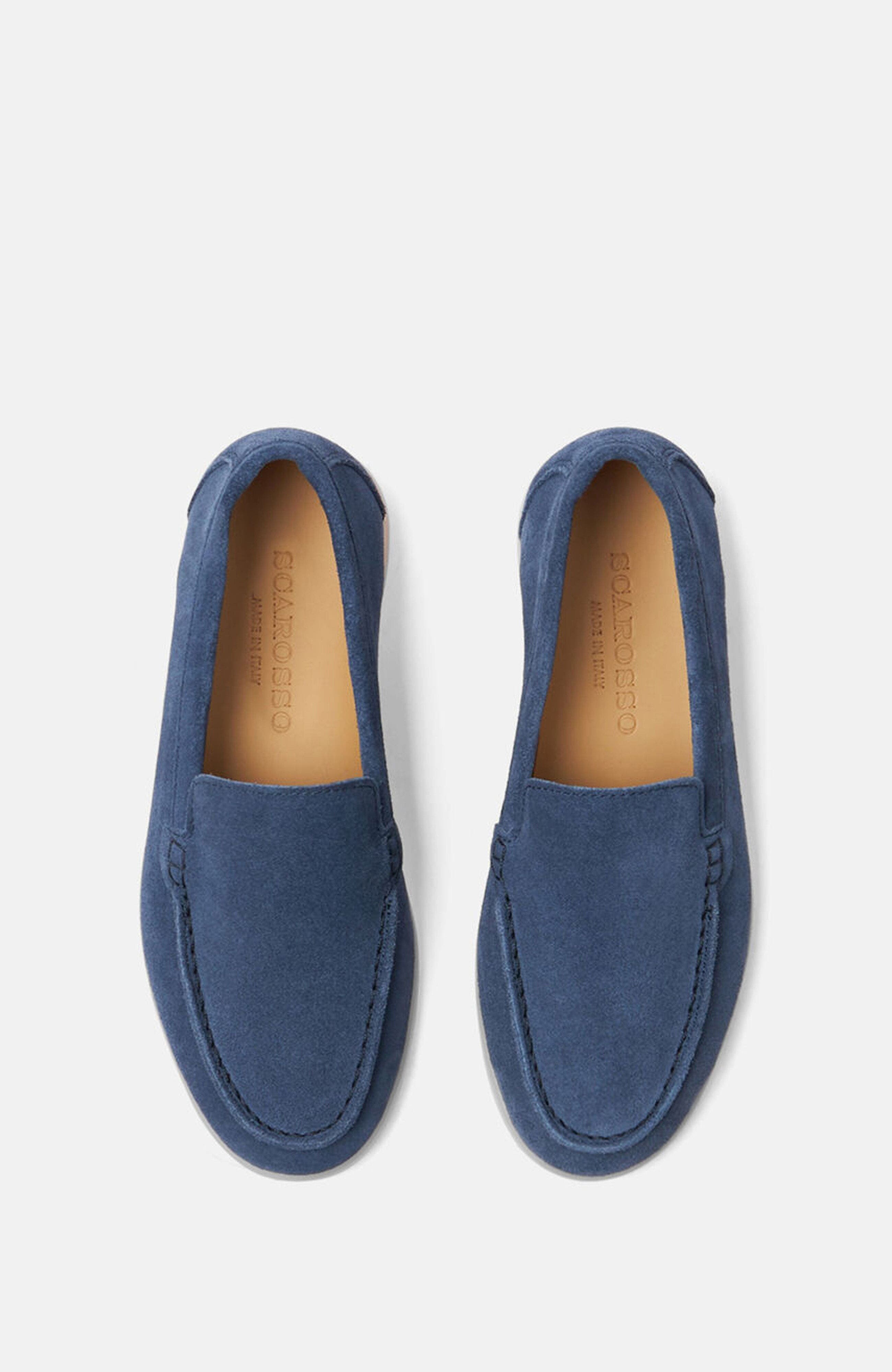 Ludovico Boy Loafers, Alternate, color, Steel Blue - Suede