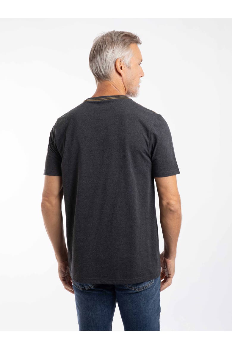 Fish Stamp Front Print Graphic T-Shirt, Alternate, color, Black