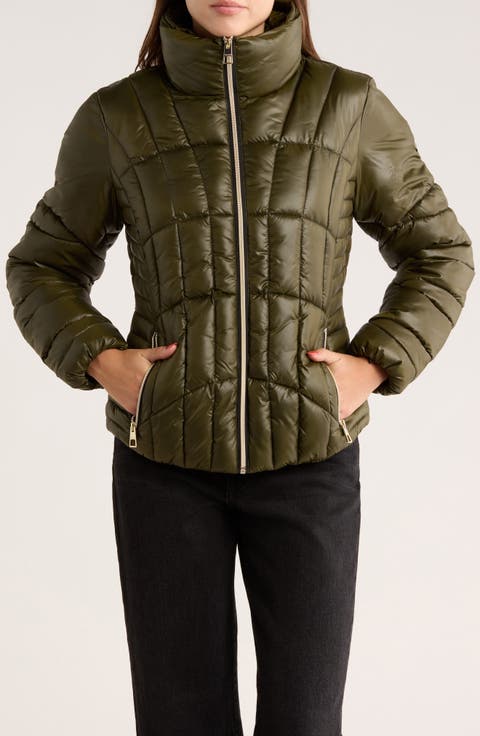Zip Corset Puffer Jacket