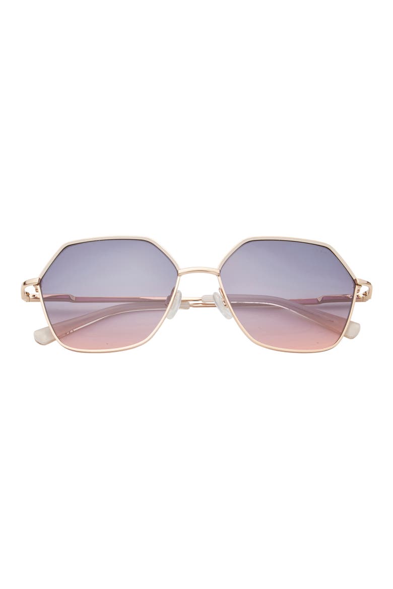 57mm Oversize Sunglasses, Main, color, ROSE GOLD