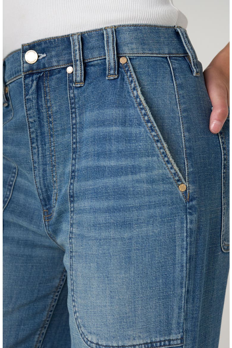 High Waist Crop Straight Leg Utility Pants, Alternate, color, DUSK BREEZE
