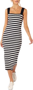 Petal & Pup Ledger Stripe Midi Sweater Dress