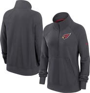 Nike Women's Nike Charcoal Arizona Cardinals Premium Raglan Performance Half-Zip Sweatshirt
