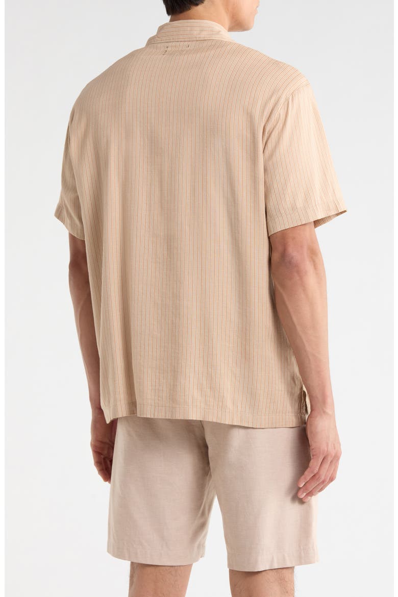 Bunker Slub Print Camp Shirt, Alternate, color, ITALIAN CLAY STRIPE