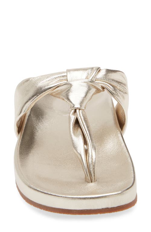 Koko + Palenki Maya Flip Flop In Gold Metallic Leather