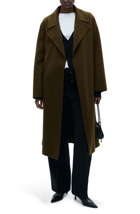 Wool Blend Oversize Longline Coat (Regular & Plus)