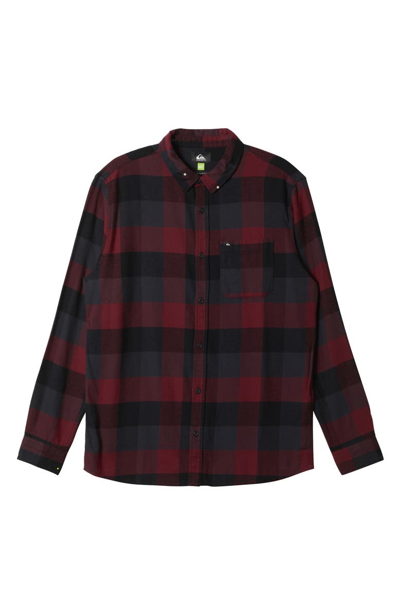 Quiksilver Motherfly Buffalo Check Button-Up Organic Cotton Flannel Shirt, Main, color, 