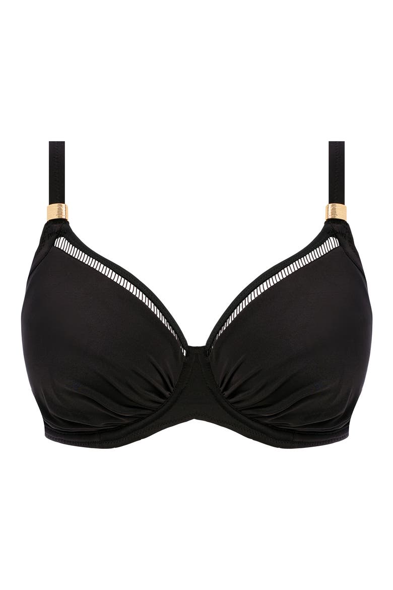 East Hampton Underwire Bikini Top, Alternate, color, BLACK