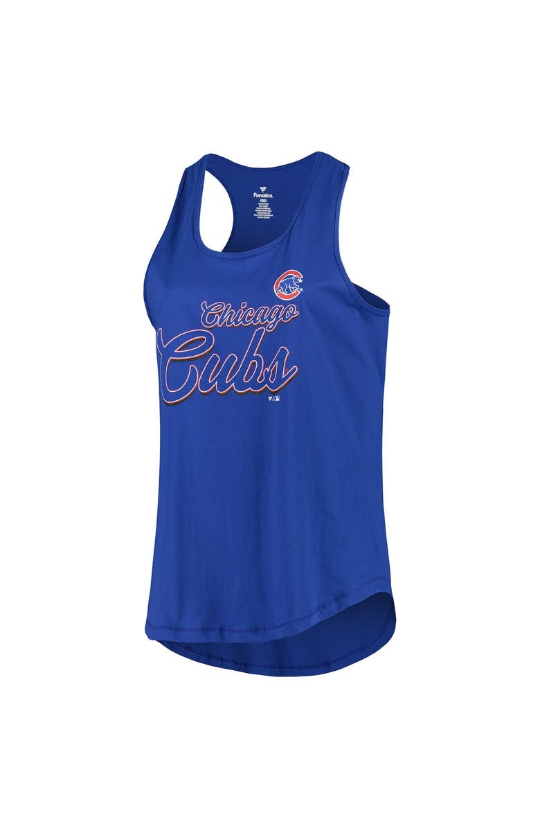PROFILE Women's Royal Chicago Cubs Plus Size Scoop Neck Racerback Tank Top, Alternate, color, 