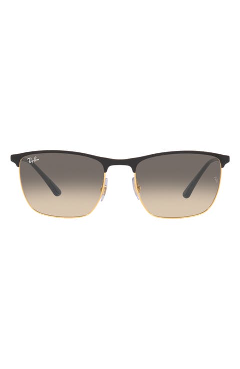57mm Gradient Square Sunglasses