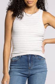Thread & Supply Ellen Stretch Cotton Blend Rib Tank Top