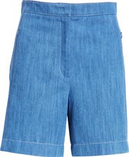 Akris punto Filia High Waist Denim Bermuda Shorts
