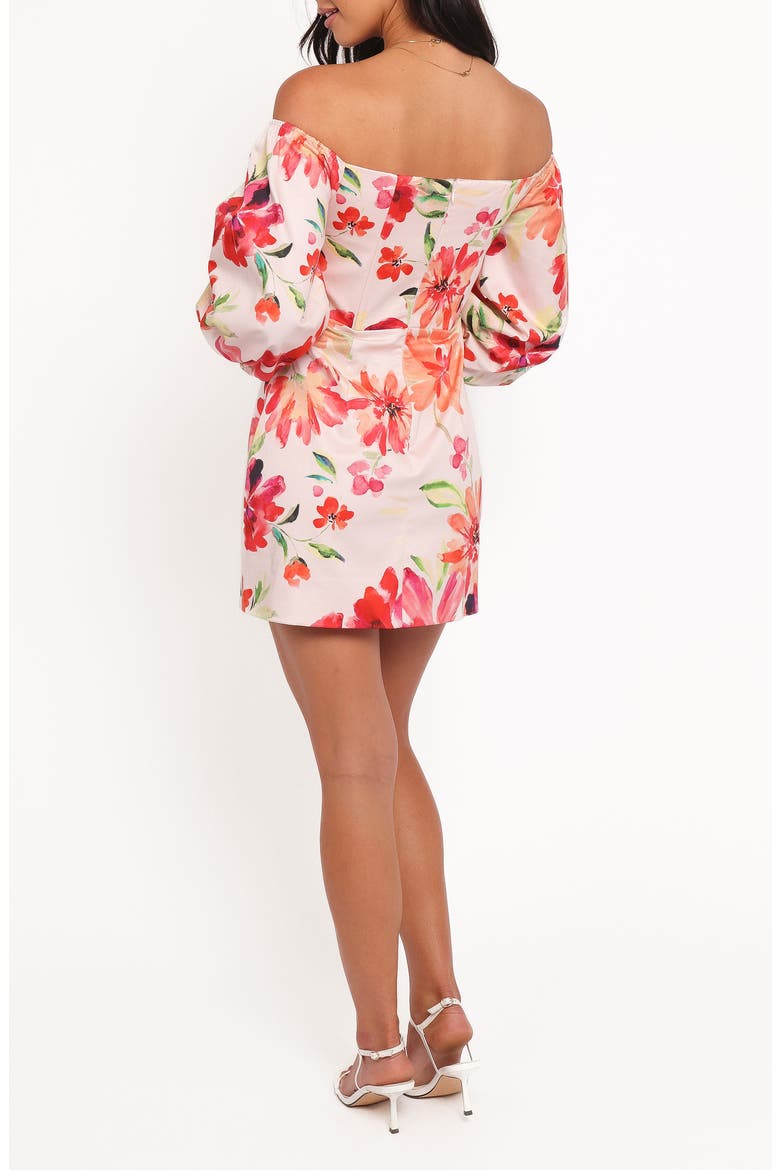 Annette Floral Minidress, Alternate, color, ORANGE FLORAL