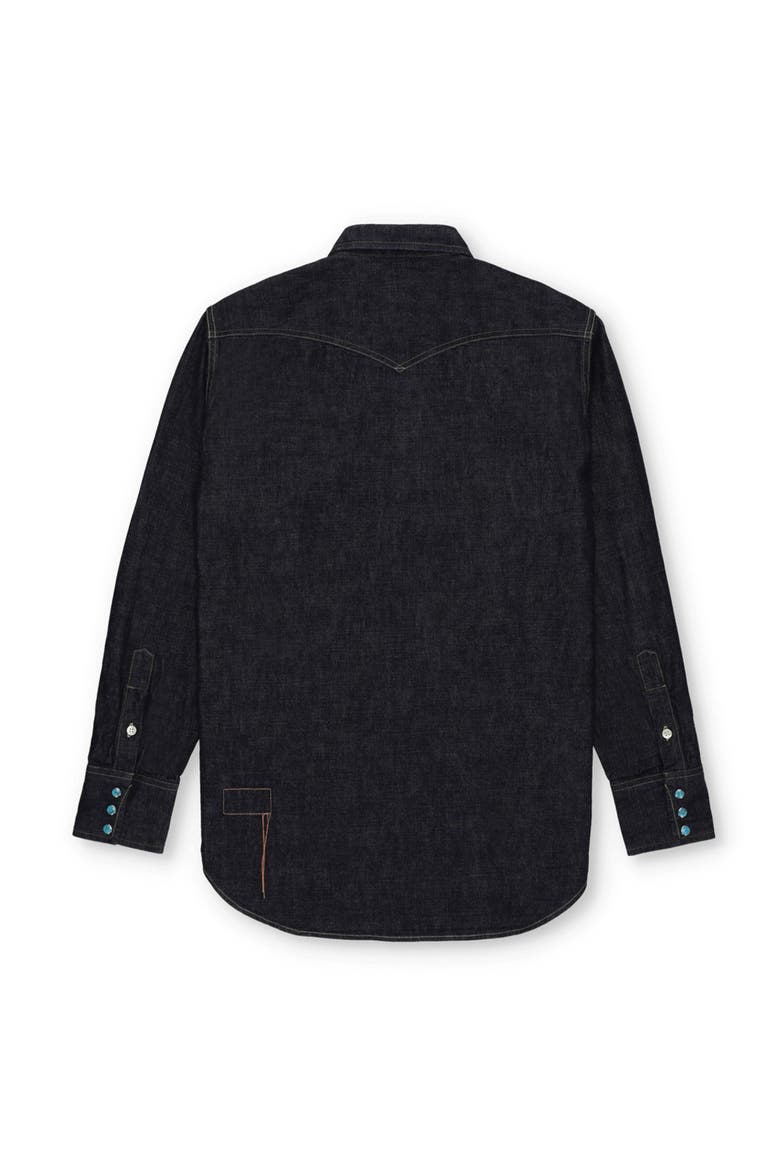 Jennyblu Indigo Rinse Denim Shirt, Alternate, color, INDACO
