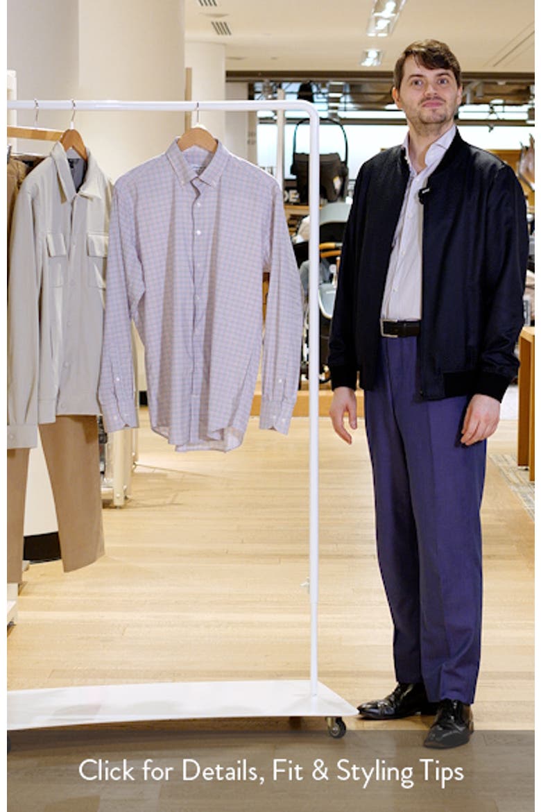 Casey Check Performance Twill Button-Down Shirt video