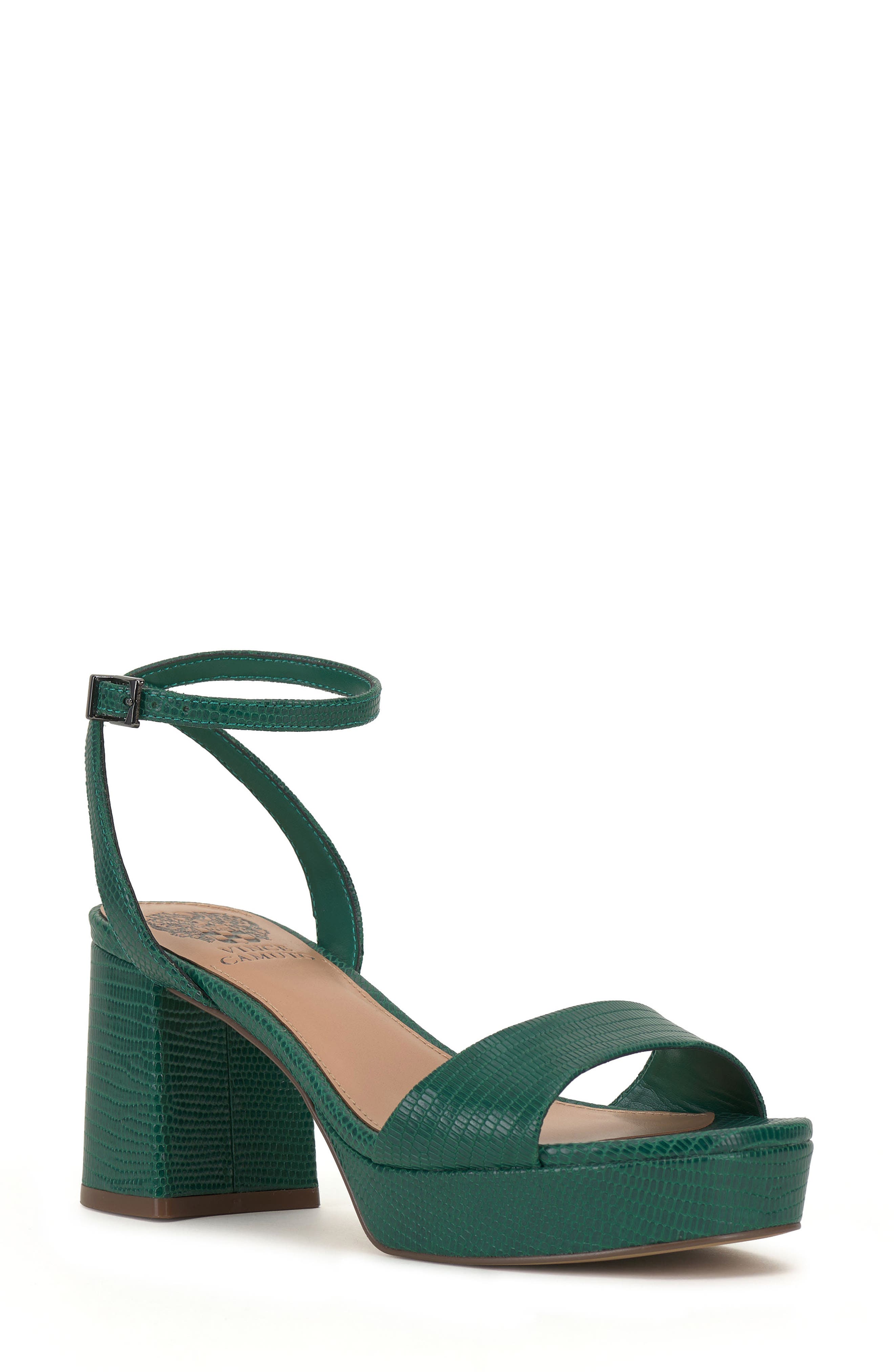 Pendreya Platform Sandal, Main, color, MALACHITE GREEN
