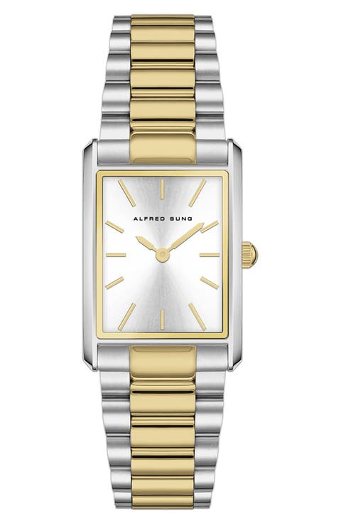 Horizon Rectangular Bracelet Watch, 37mm x 45mm