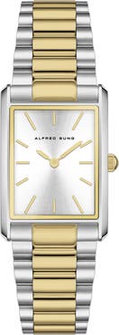 Alfred Sung Horizon Rectangular Bracelet Watch, 37mm x 45mm