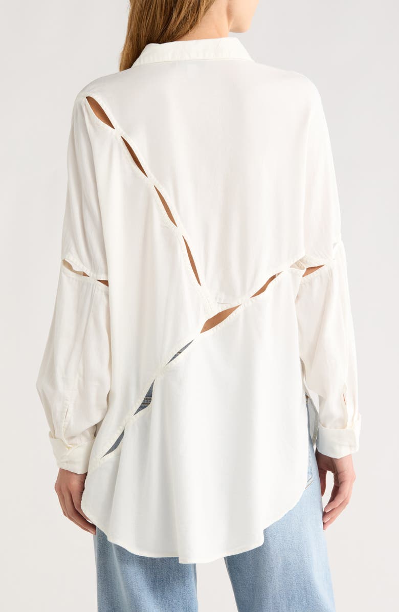 Topshop Splice Shirt, Alternate, color, 